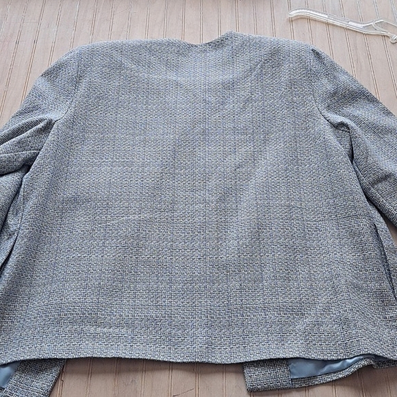 Alfred Dunner Cotton Blend Tweed Dressy Pockets Jacket Blazer Structured - Picture 5 of 10
